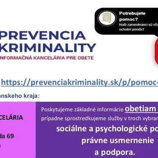 INFORMAĆNÁ KANCELÁRIA PRE OBETE TRESTNÝCH ČINOV