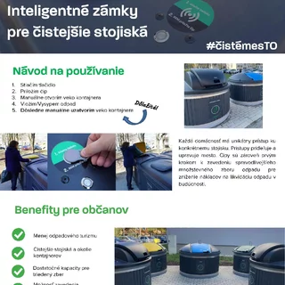 INTELIGENTNÉ ZÁMKY NA KONTAJNERY A ZBER STROMČEKOV