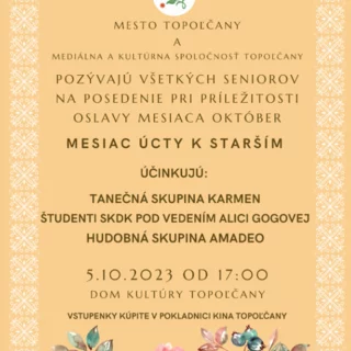MESIAC ÚCTY K STARŠÍM - POZVÁNKA
