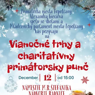 MESTO TOPOĽČANY – VIANOČNÉ TRHY A SÚŤAŽE ŽIAKOV MŠ a ZŠ
