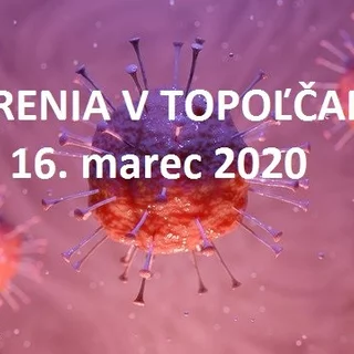 NOVÉ OPATRENIA V TOPOĽČANOCH
