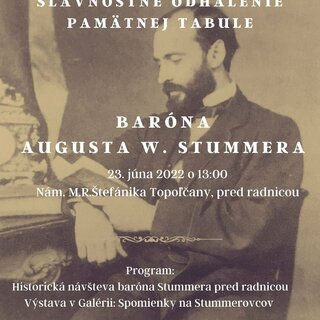 Odhalenie pamätnej tabule baróna Augusta W. Stummera
