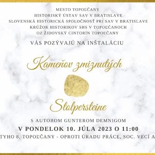Stolpersteine – Kamene zmiznutých