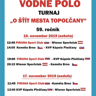 Vodnopólový turnaj “O štít mesta Topoľčany“
