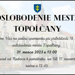 VÝROČIE OSLOBODENIA TOPOĽČIAN