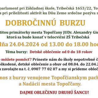 ZŠ TRIBEČSKÁ - BURZA DETSKÉHO OBLEČENIA